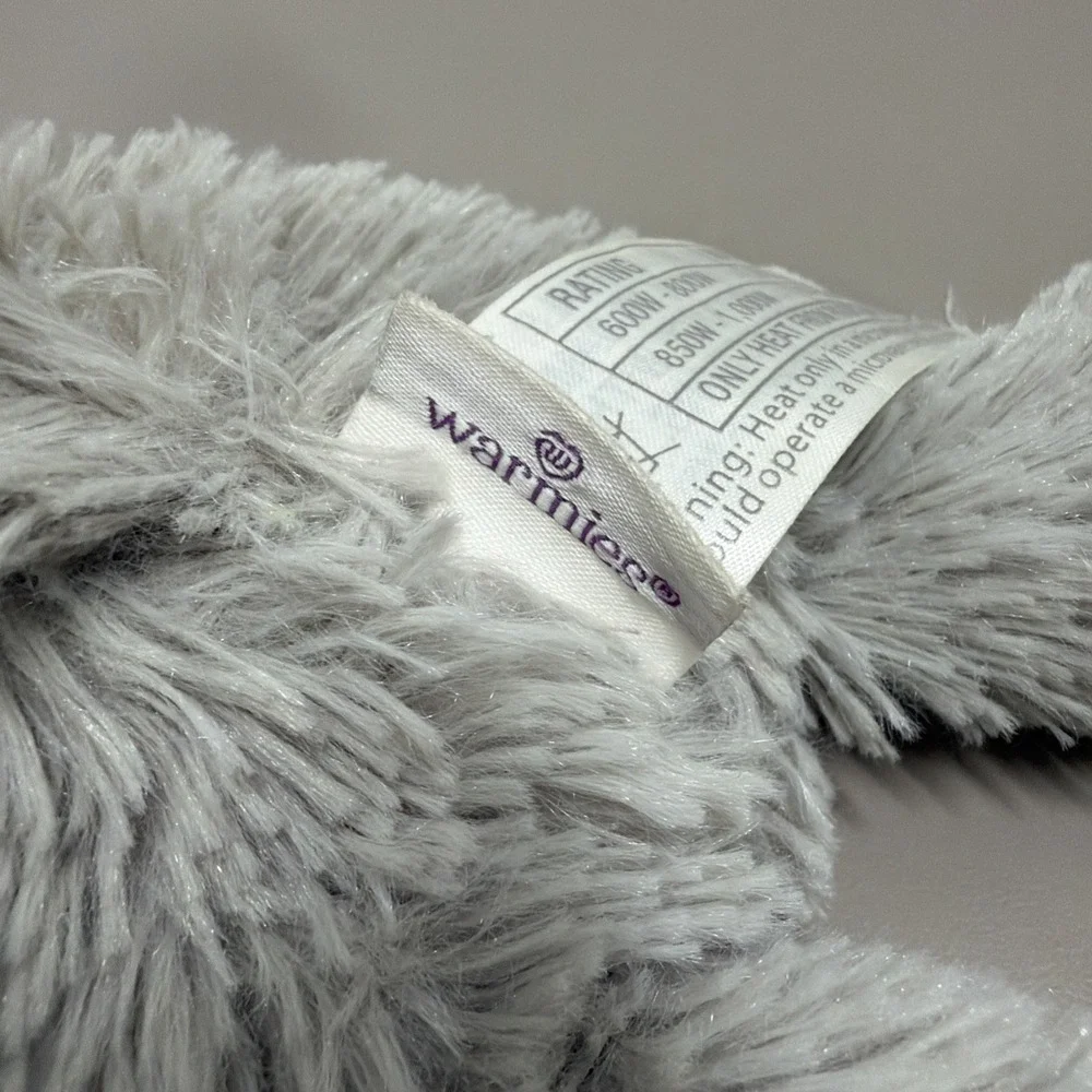 Warmies Microwavable Plush Husky Dog 10" Gray Cream Stuffed Animal Heat Therapy - Picture 7 of 11